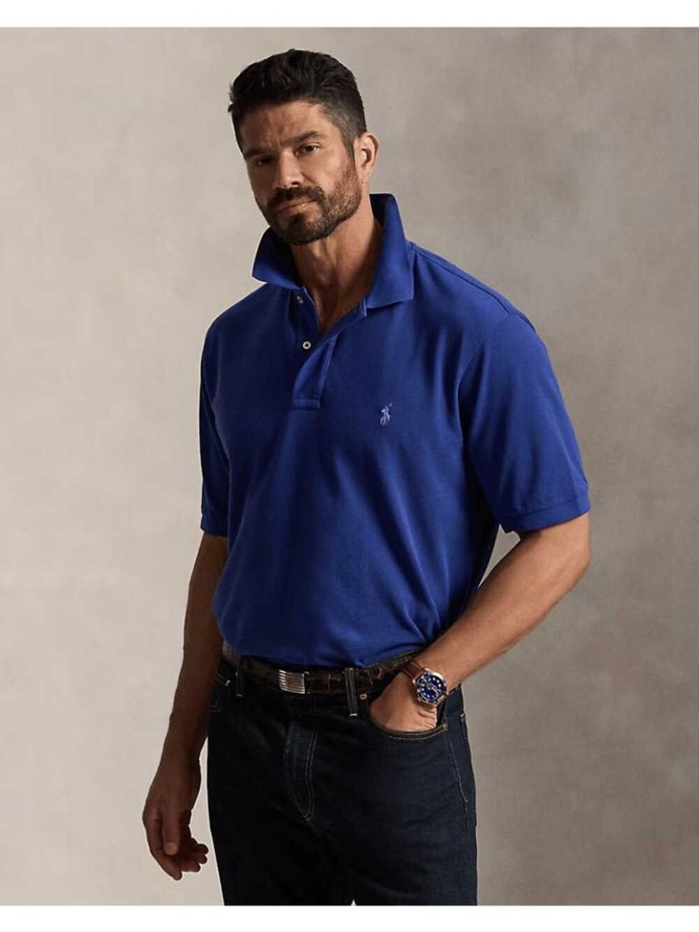 NWT Polo Ralph Lauren Big & Tall The Iconic Mesh Polo Shirt Navy Size 3LT